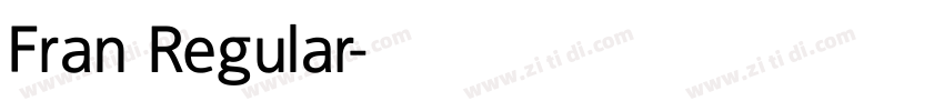 Fran Regular字体转换